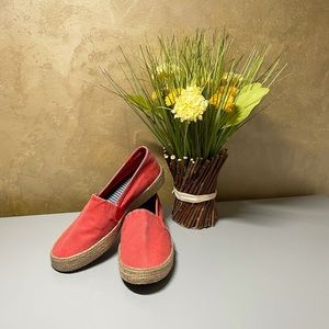 KEDS red canvas slip on shoe